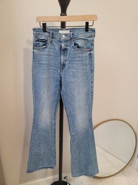 MOTHER Light Blue High-Rise Straight Jeans